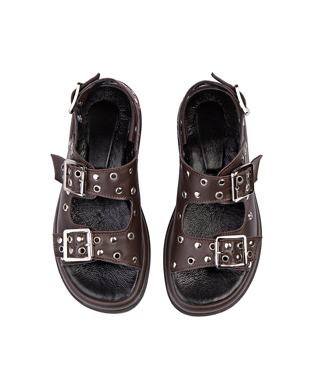 Dark Brown Leather Sandals