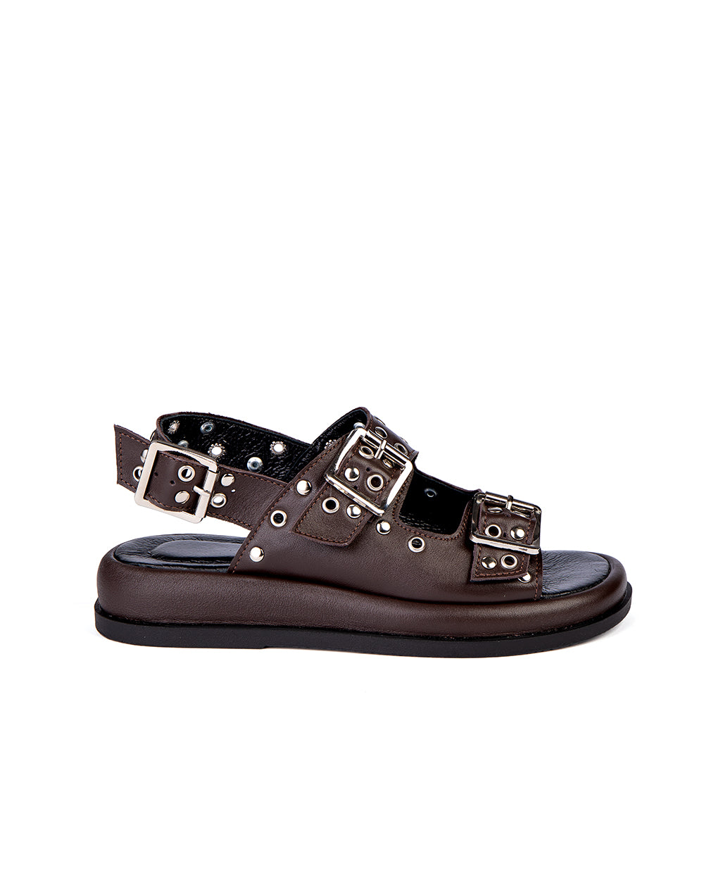 Dark Brown Leather Sandals