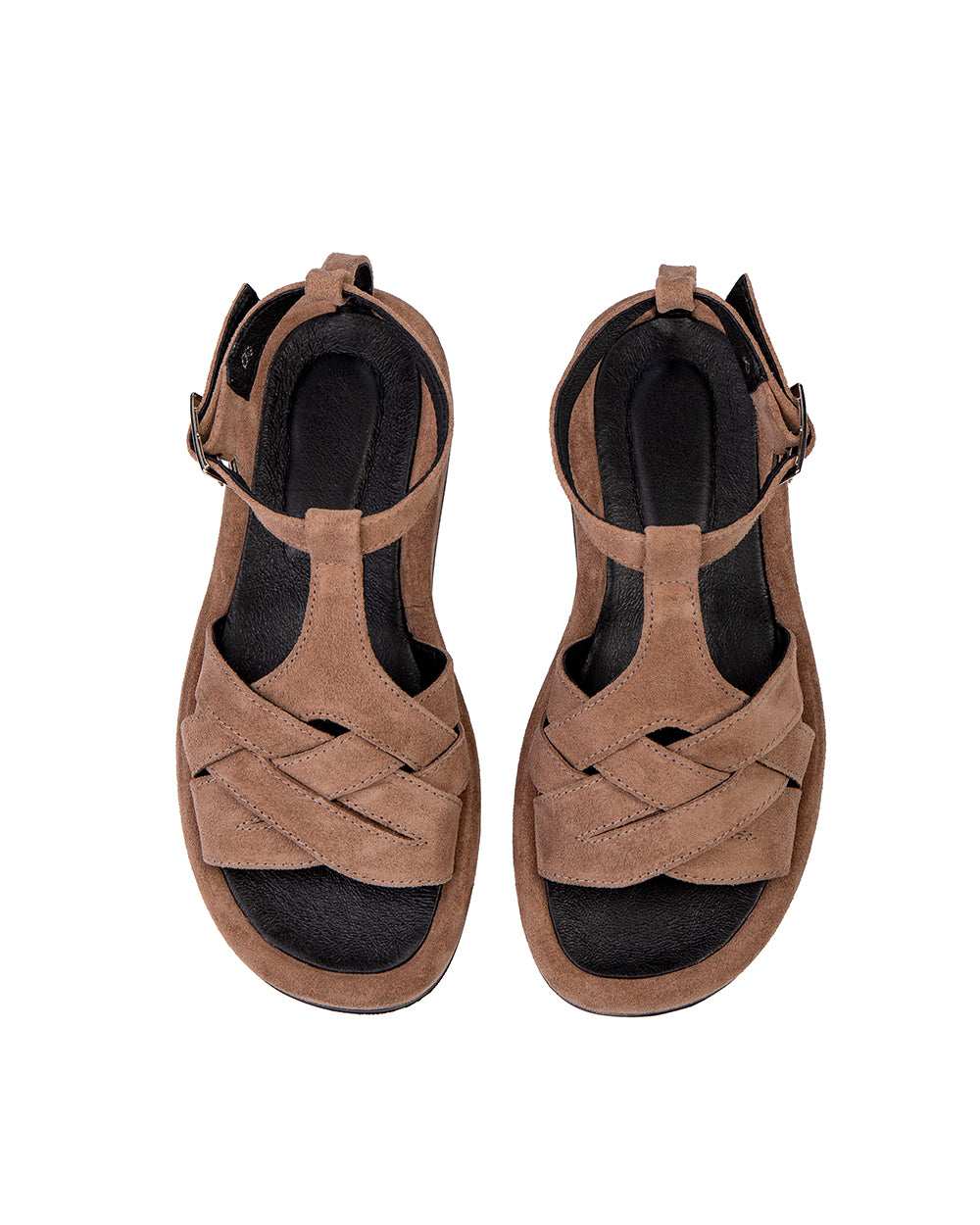 Brown Suede Leather Sandals