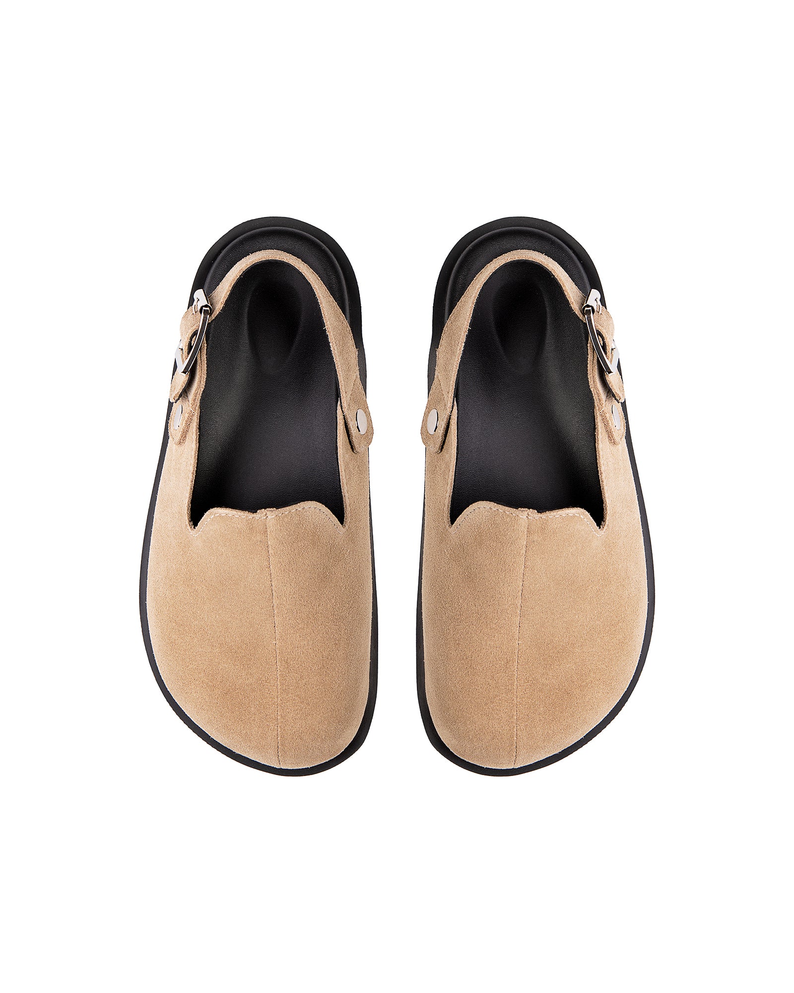 Beige Suede Slingback Shoes