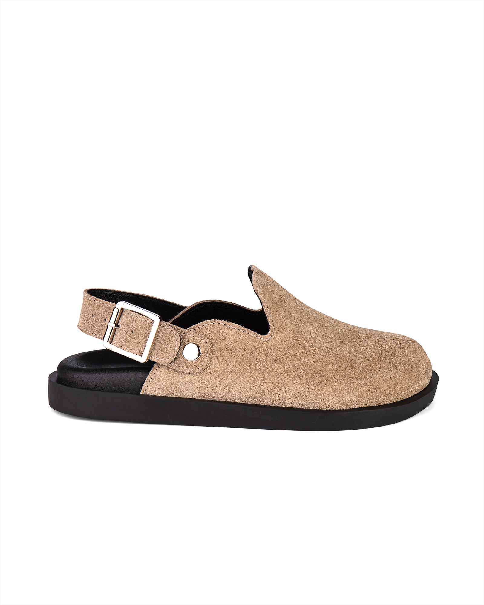 Beige Suede Slingback Shoes