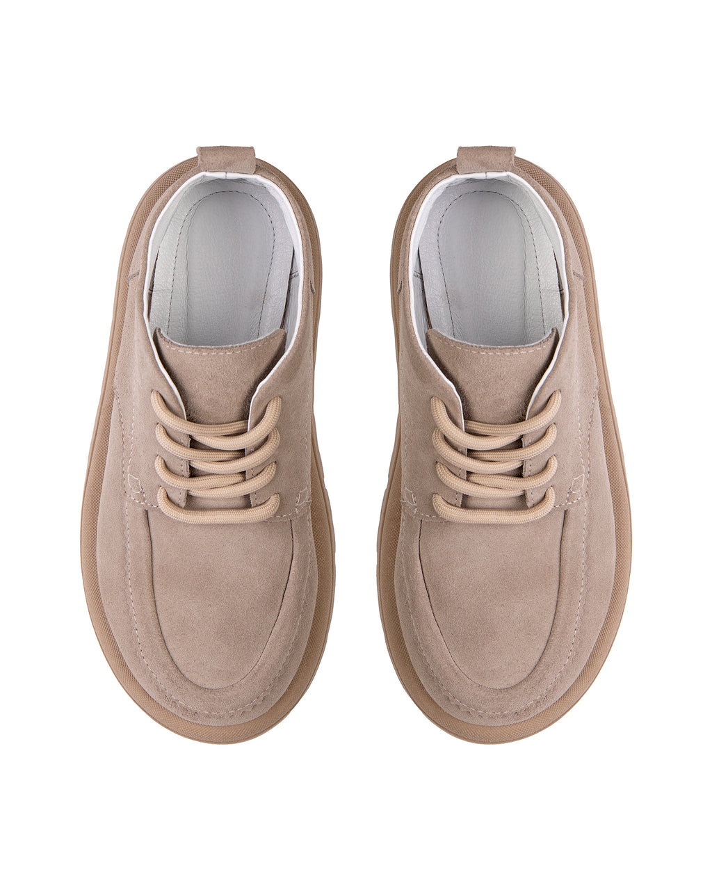 Wide suede lace-up boots