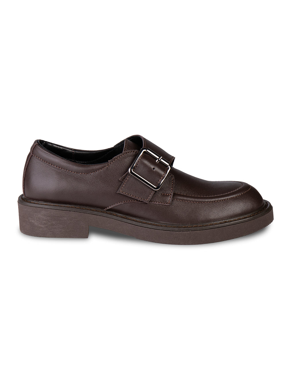 brown leather loafers