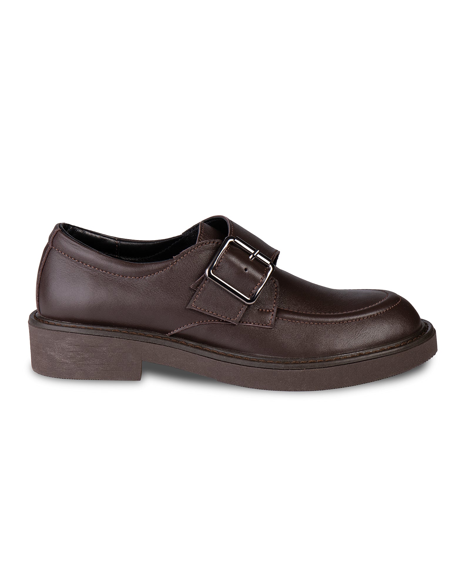 brown leather loafers