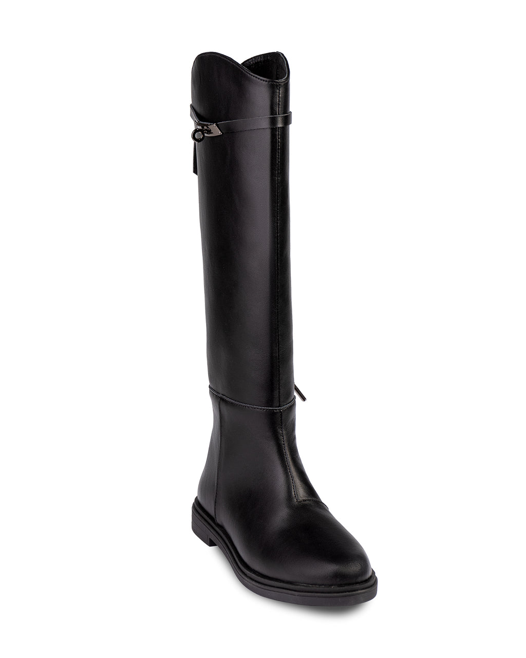 Black leather boots