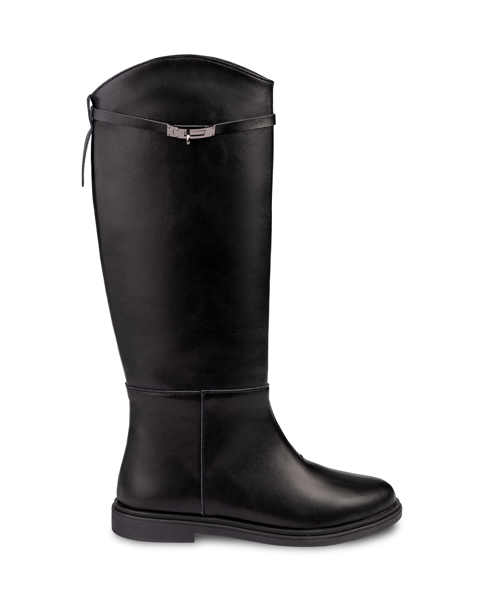 Black leather boots