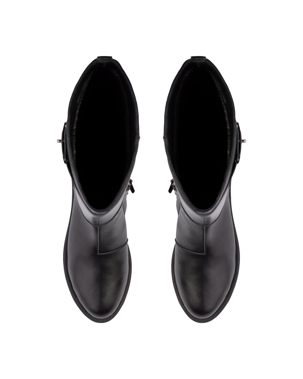 Black leather boots