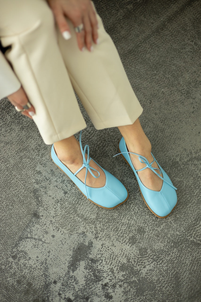 Wide Toe Leather Ballet Flats with Straps – Comfortable Flat Shoes