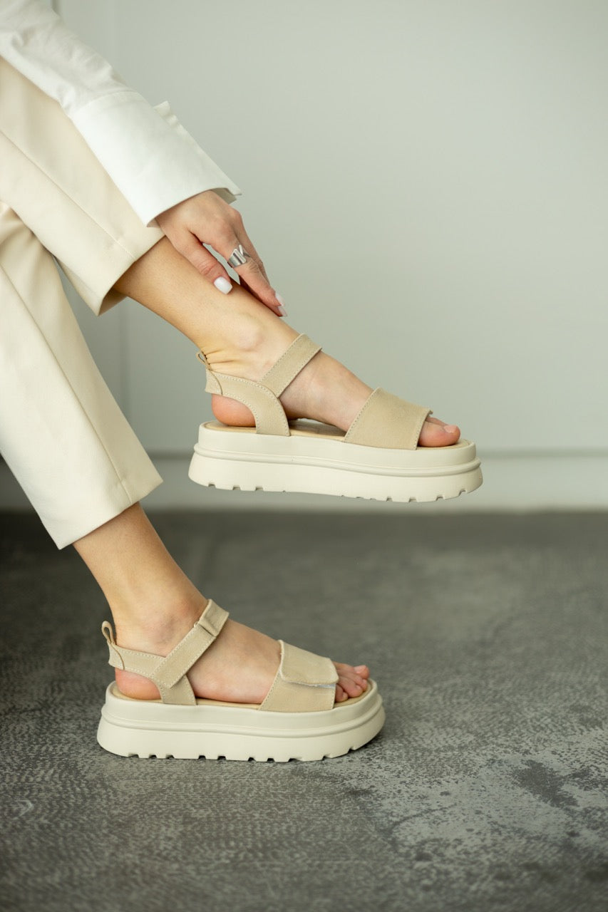 Platform Suede Sandals