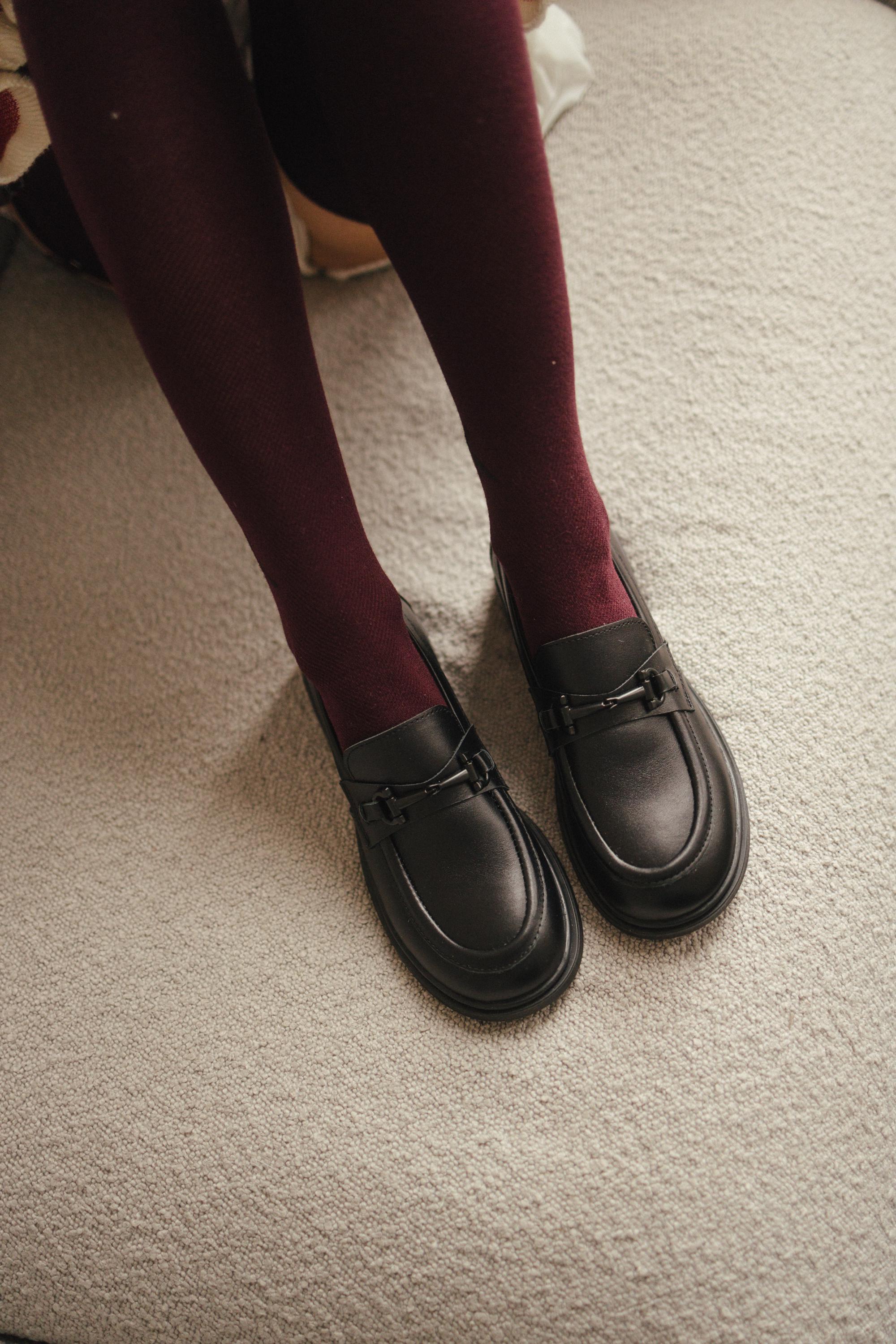 Leather Loafers with Heart