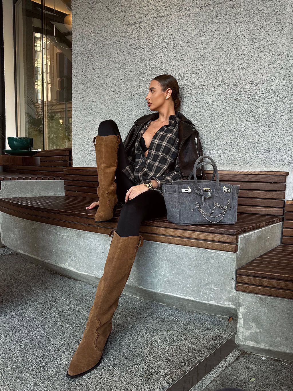 High cowboy boots