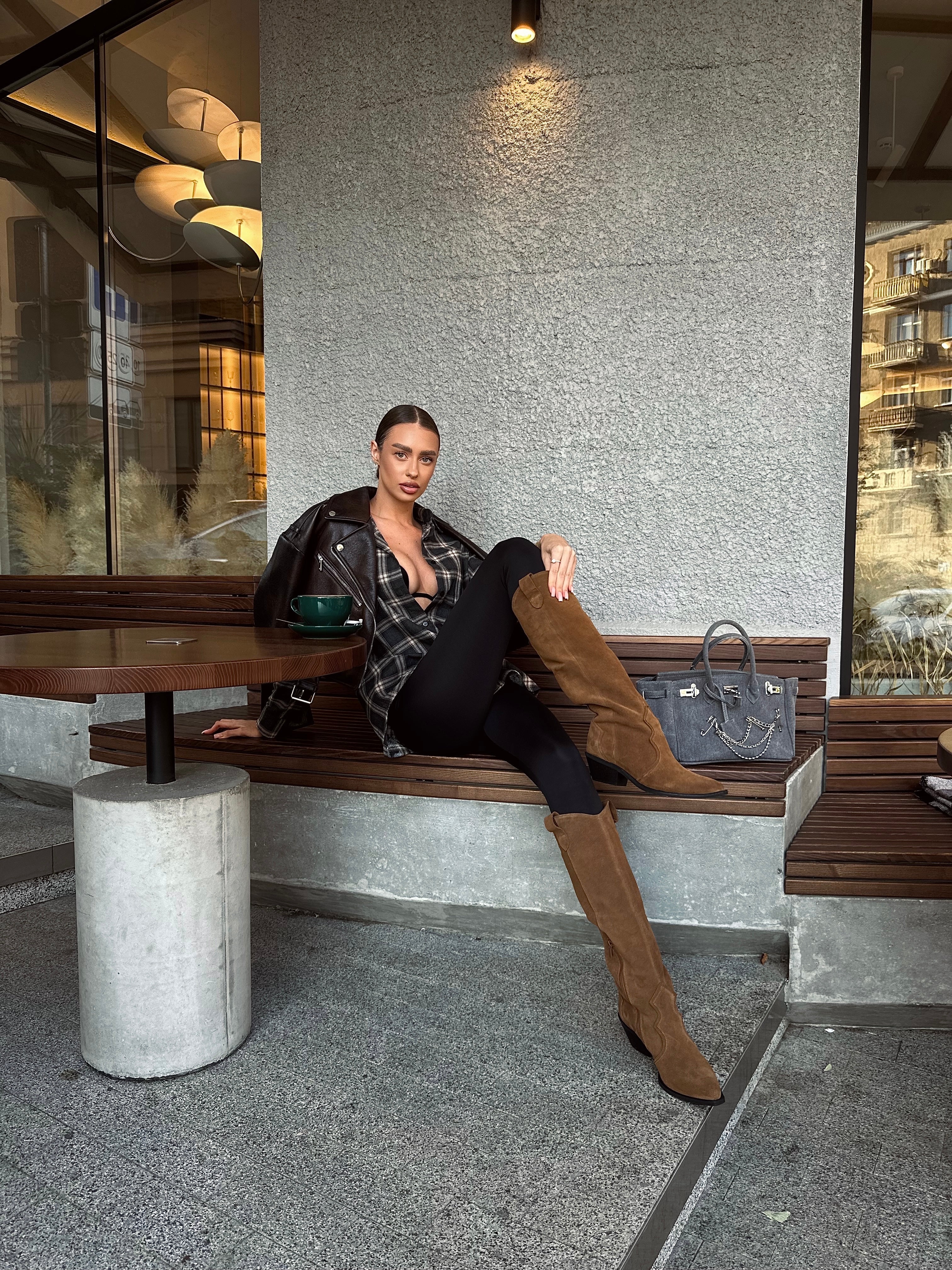 High cowboy boots