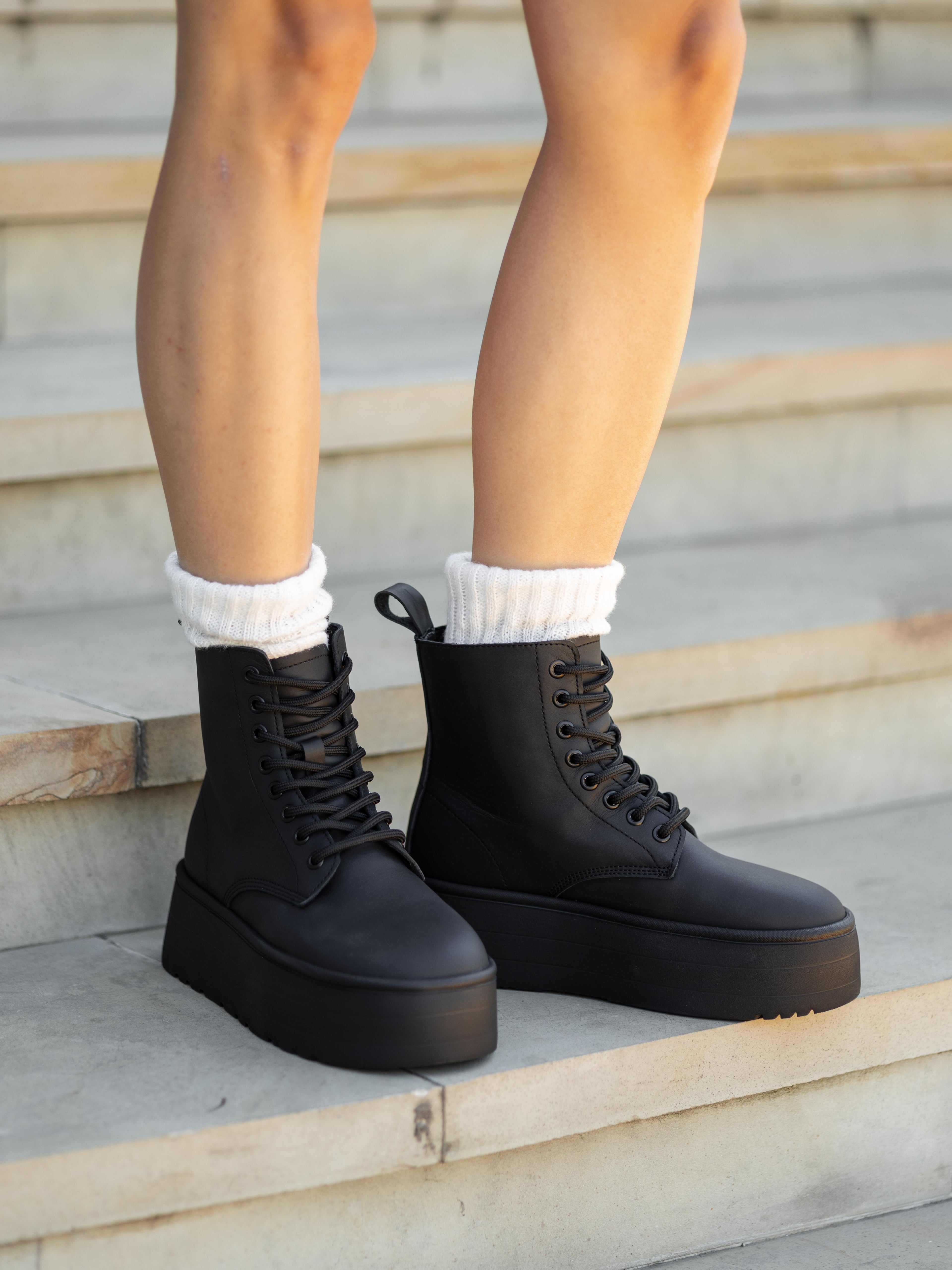 Black Boots with Chunky Sole