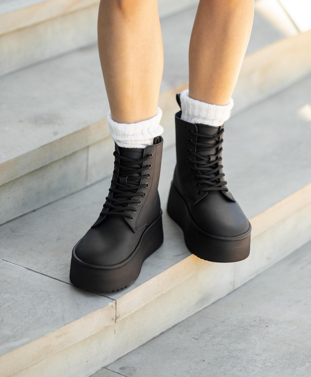 Black Boots with Chunky Sole