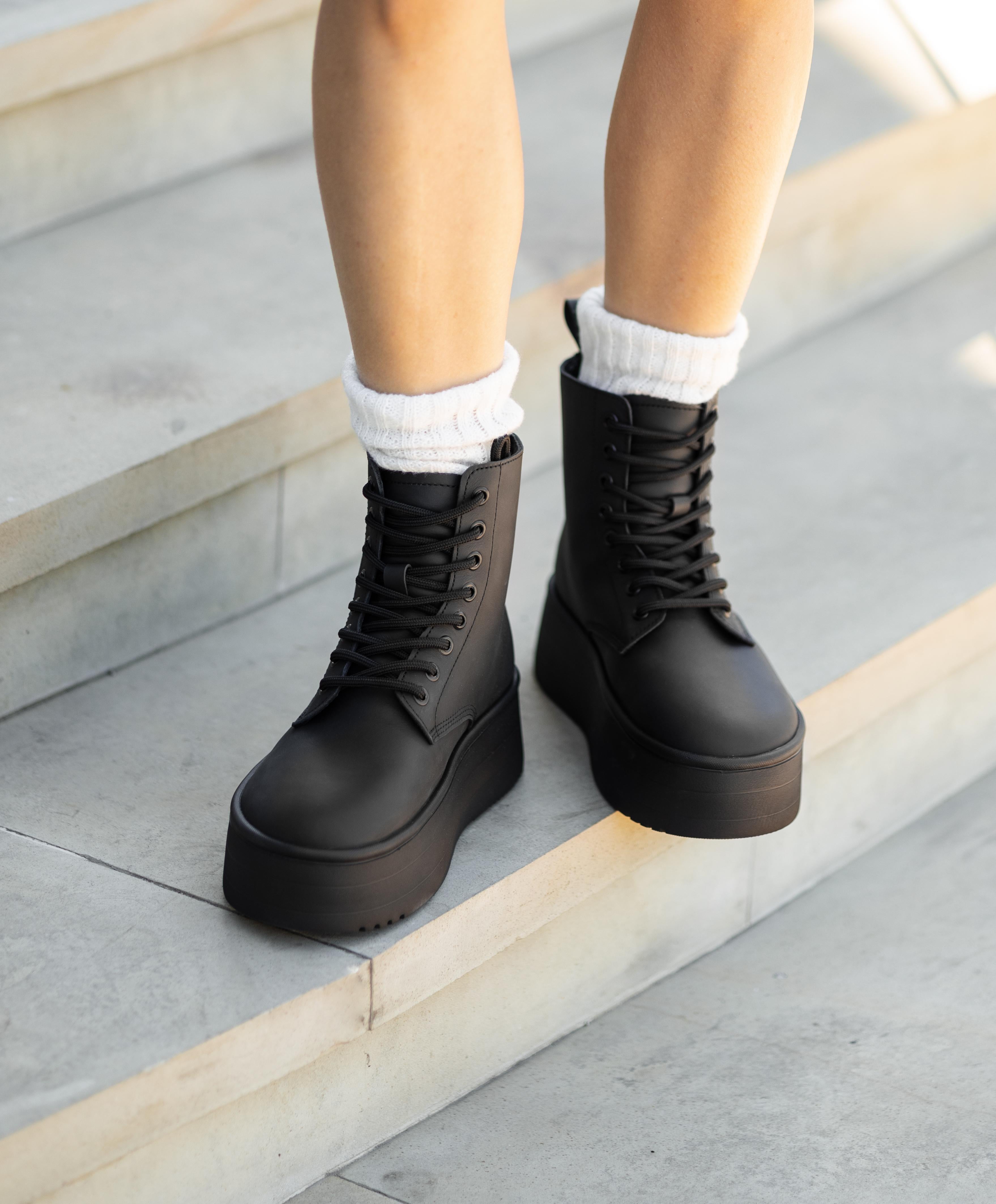 Black Boots with Chunky Sole