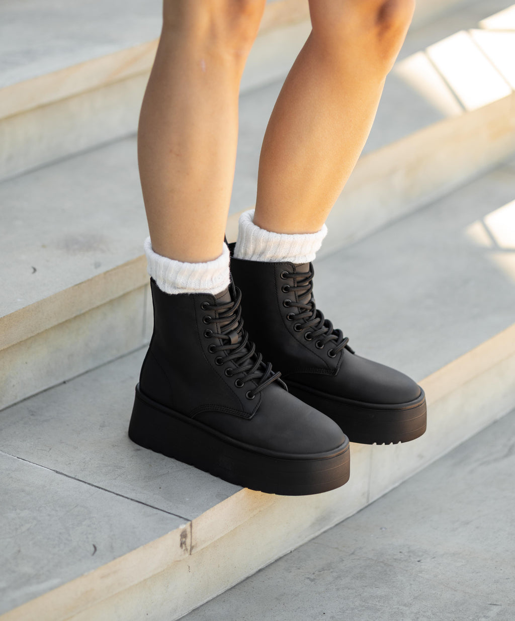 Black Boots with Chunky Sole