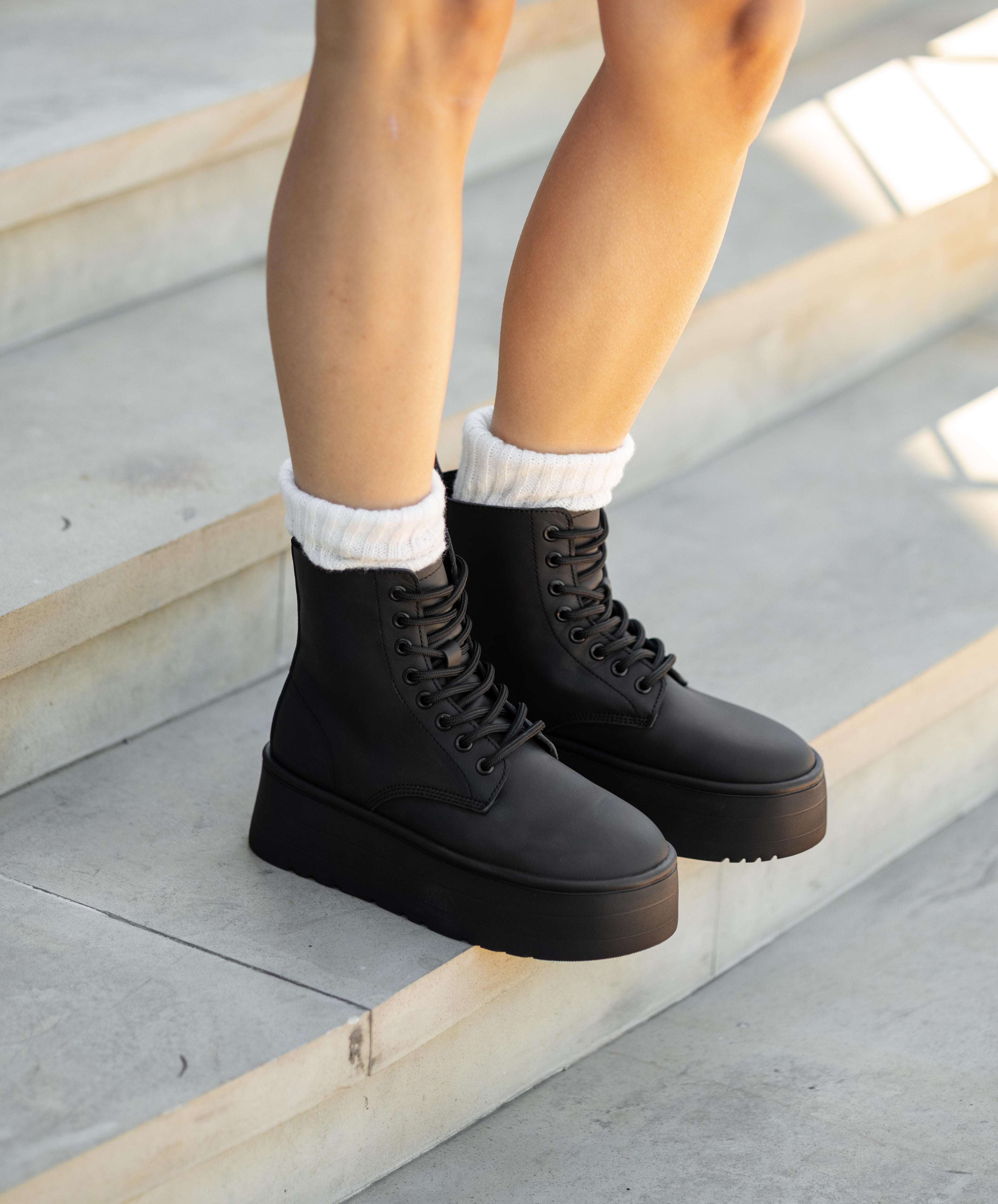 Black Boots with Chunky Sole