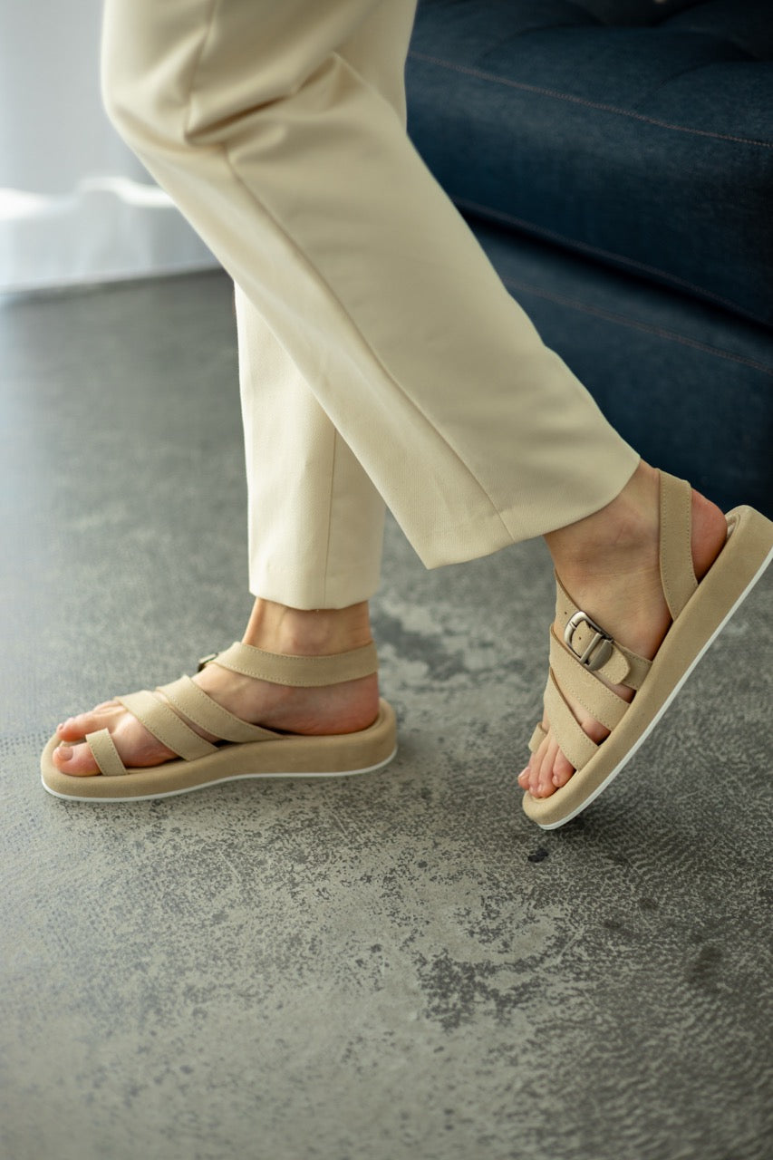 Minimalist suede sandals for everyday summer wear