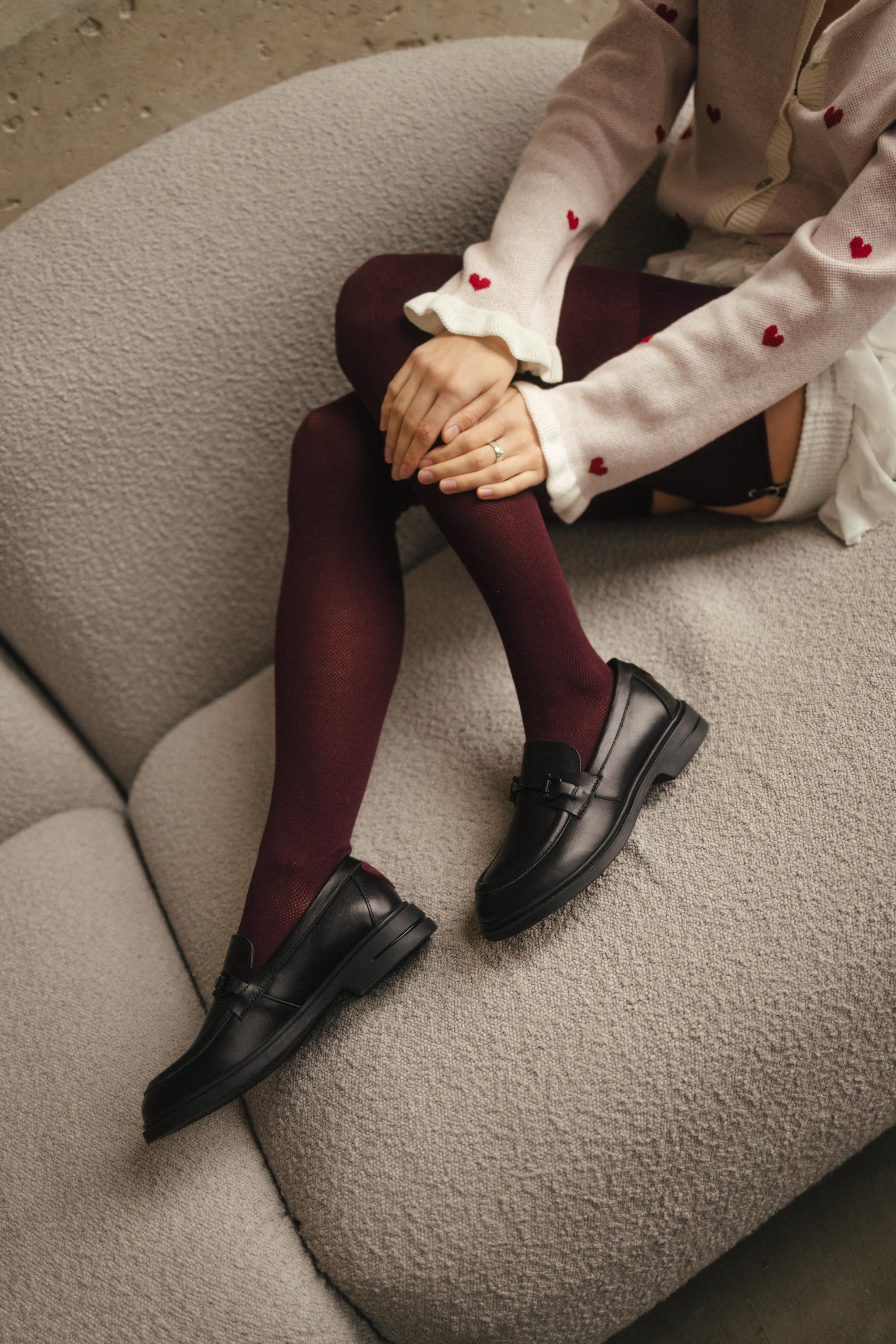 Leather Loafers with Heart