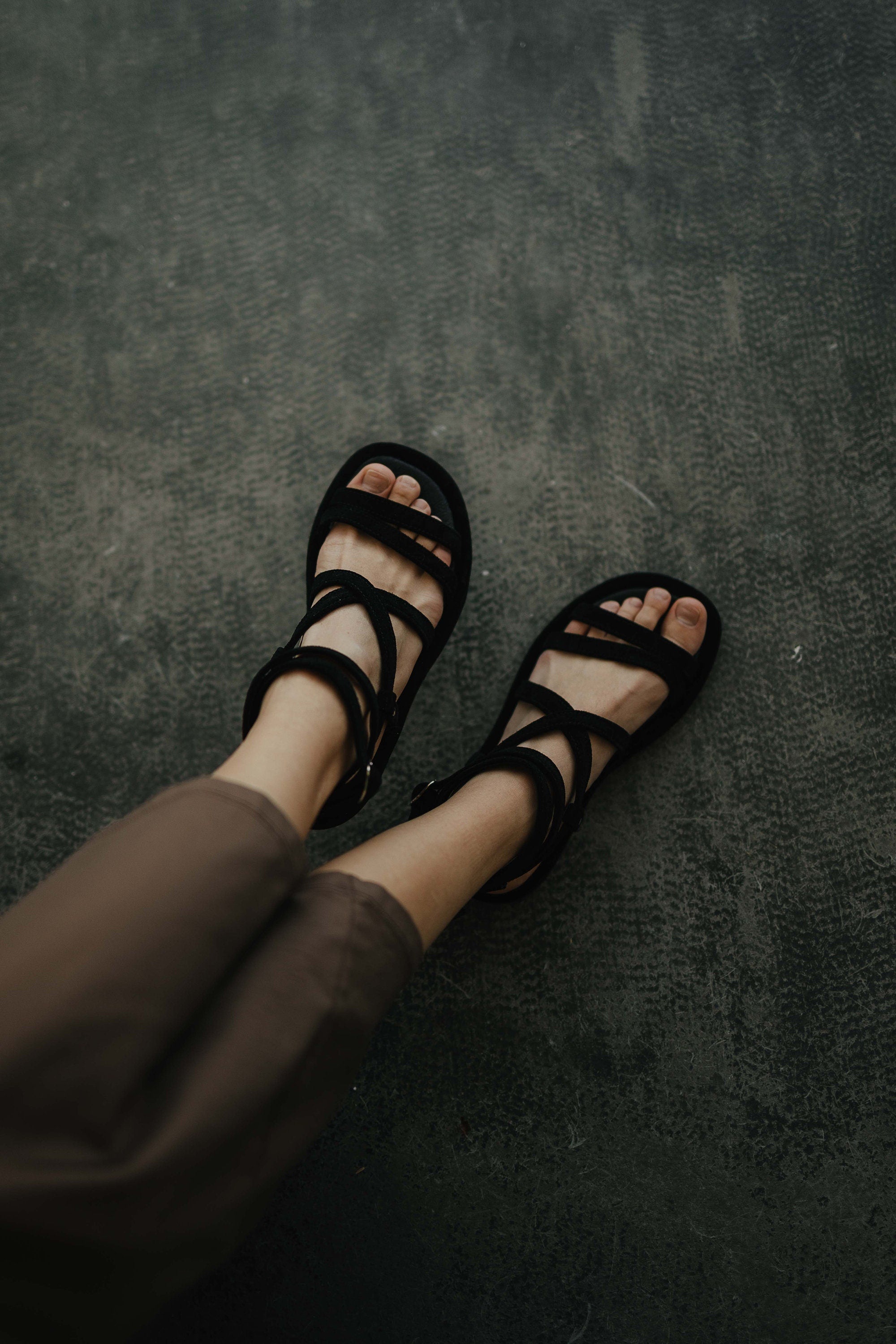 Black Suede Sandals